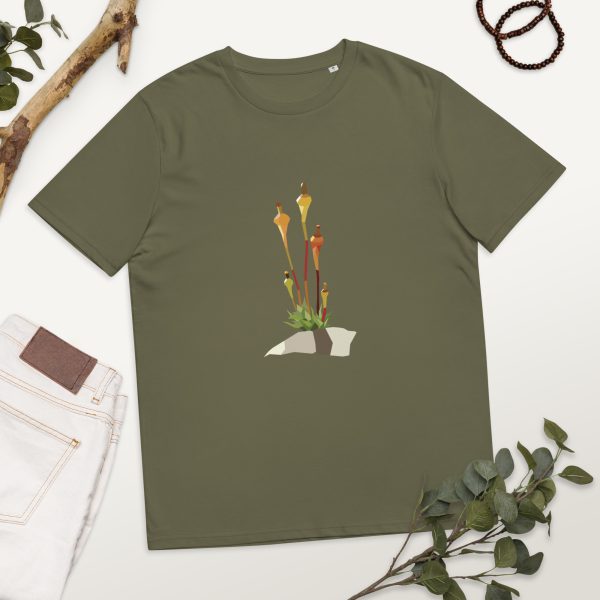 unisex organic cotton t shirt khaki front 658155c3475f9