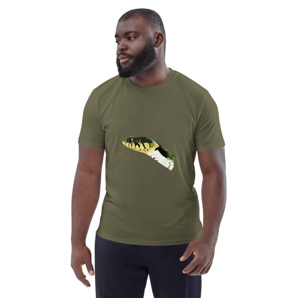 unisex organic cotton t shirt khaki front 65cb268579769